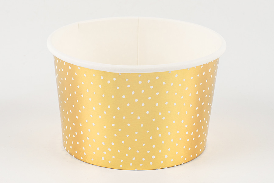 Cawan Aiskrim Polka Dot Emas Cawan Aiskrim Polka Dot Emas